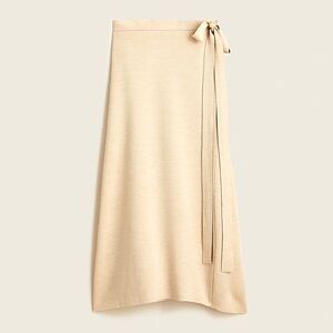 🐑 J CREW Two-Tone Merino Wool Wrap Skirt.